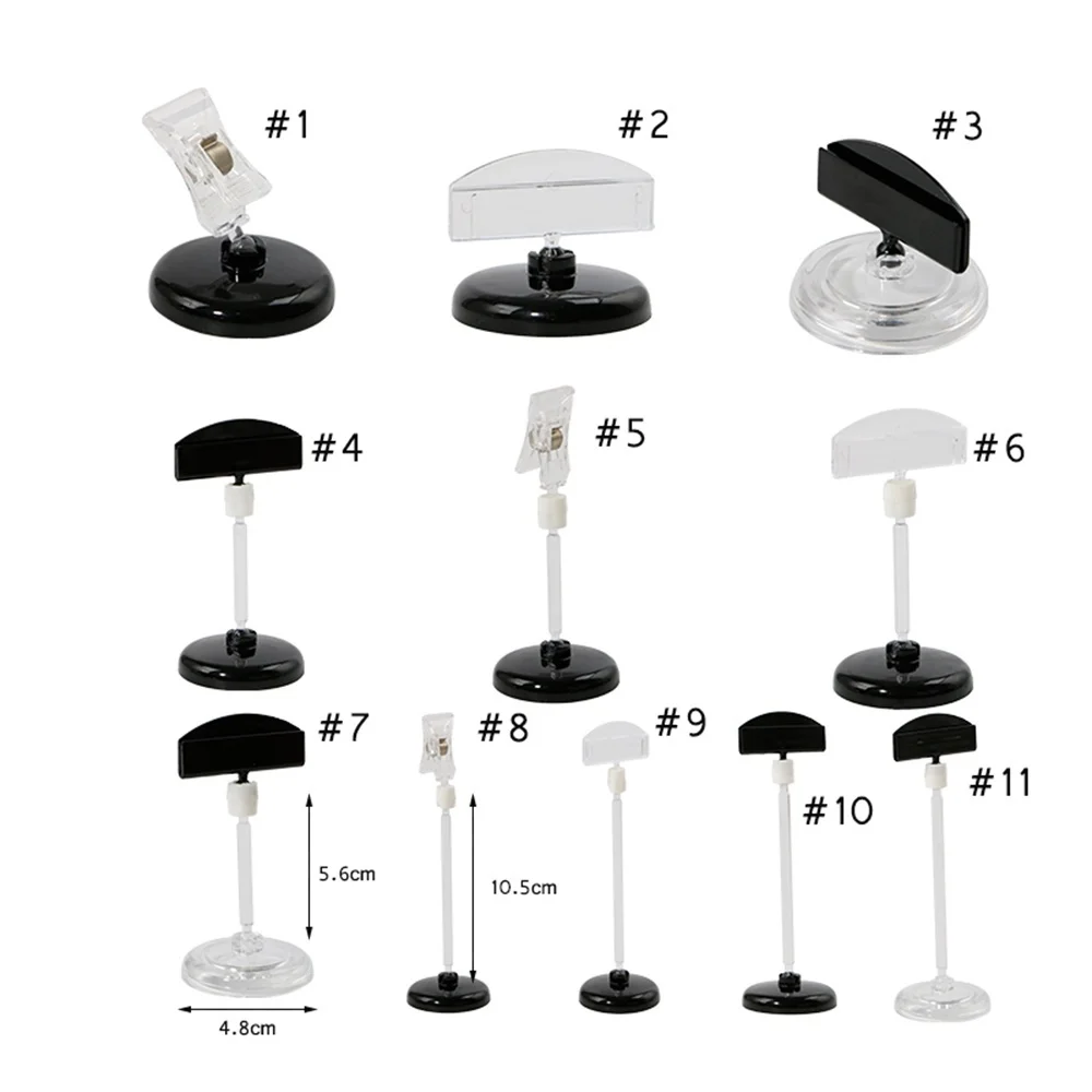 Price Tag Label Stand Shop Counter Top Stand Clear Plastic Desk Sign Price Label Display Holder Decorations