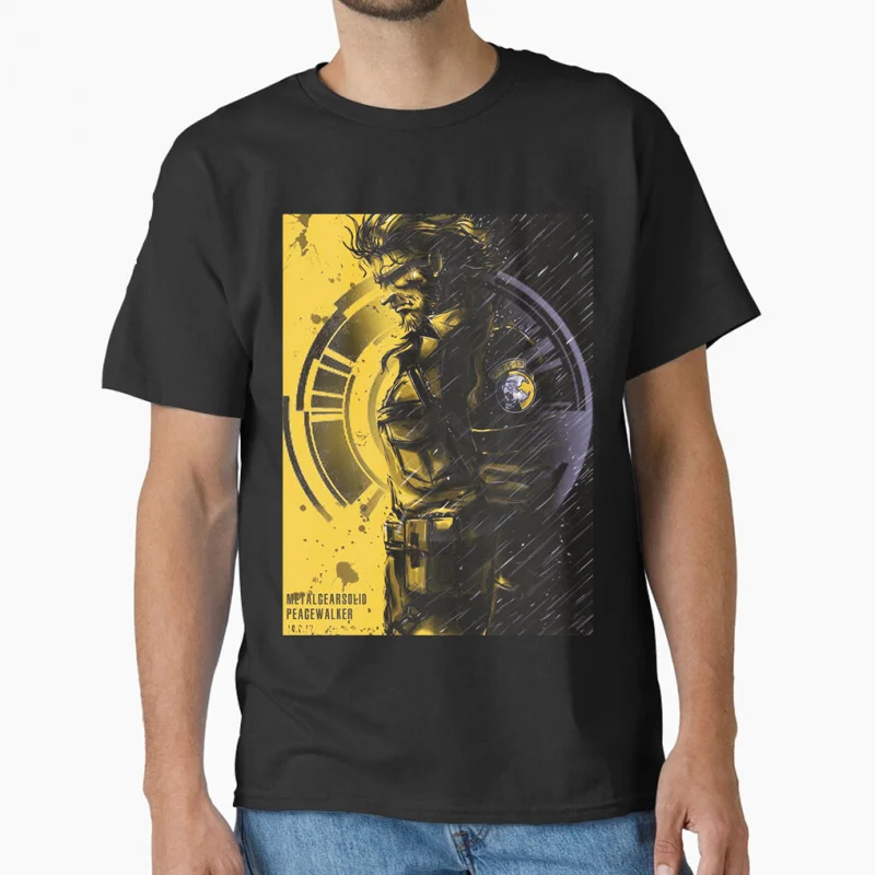 

80s Vintage video game Metal Gear Solid big boss snake cyborg ninja MGS Kojima gift T shirt for men Large size Tops S-6XL