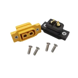 XT60E XT60 Female Socket Panel Mount Connectors With Screws DIY RC Drone Toy Battery Plug Soldering Gold-Plated / Nickel-Plated