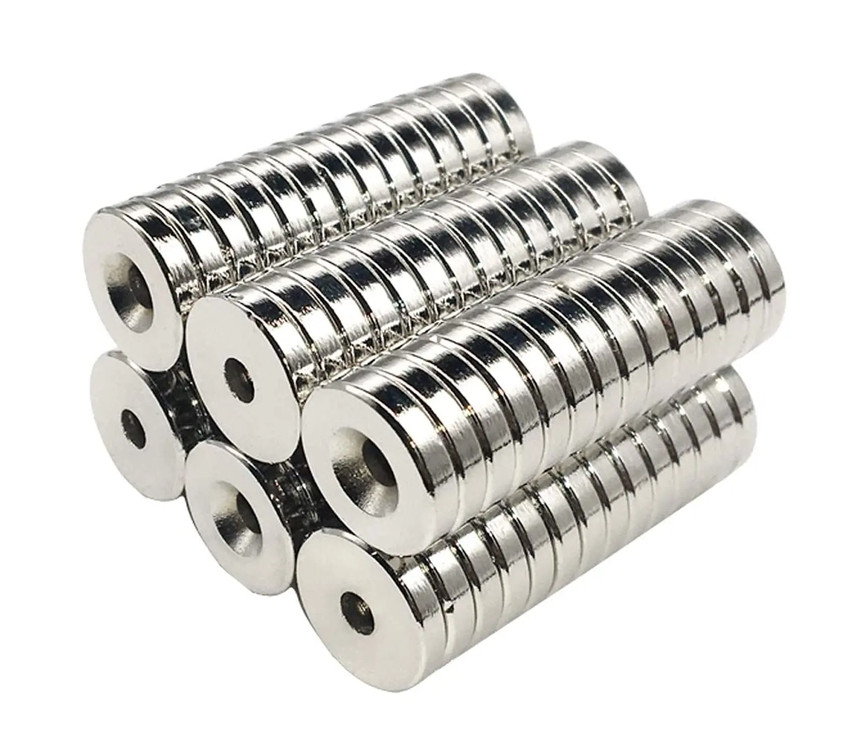 30Pieces 10x5mm with 3mm Countersunk Hole Permanent Disc Rare Earth Fastener Magnets Refrigerator Neodymium Magnets DIY projects