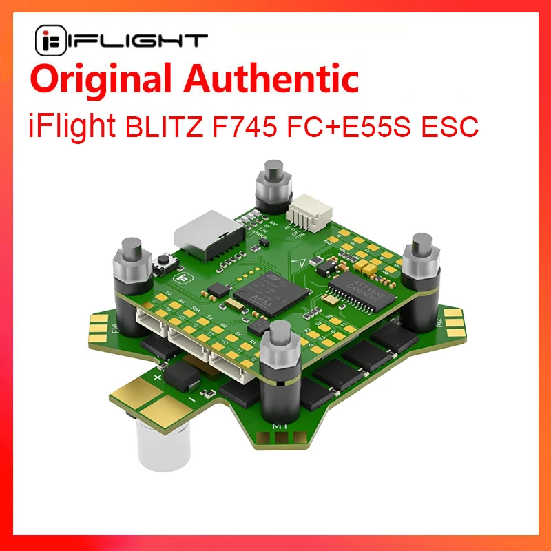 

iFlight BLITZ F745 55A 2-6S Stack with BLITZ F745 Flight Controller / BLITZ E55 4-IN-1 ESC for FPV