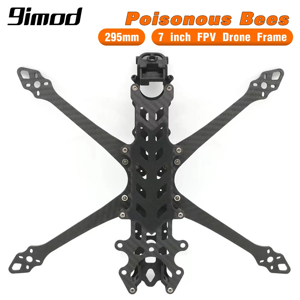 

9IMOD Poisonous Bees 7 inch 295mm FPV Freestyle Frame Kit Carbon Fiber Quadcopter Frame Wheelbase 295mm Arm 5.0mm for Drone