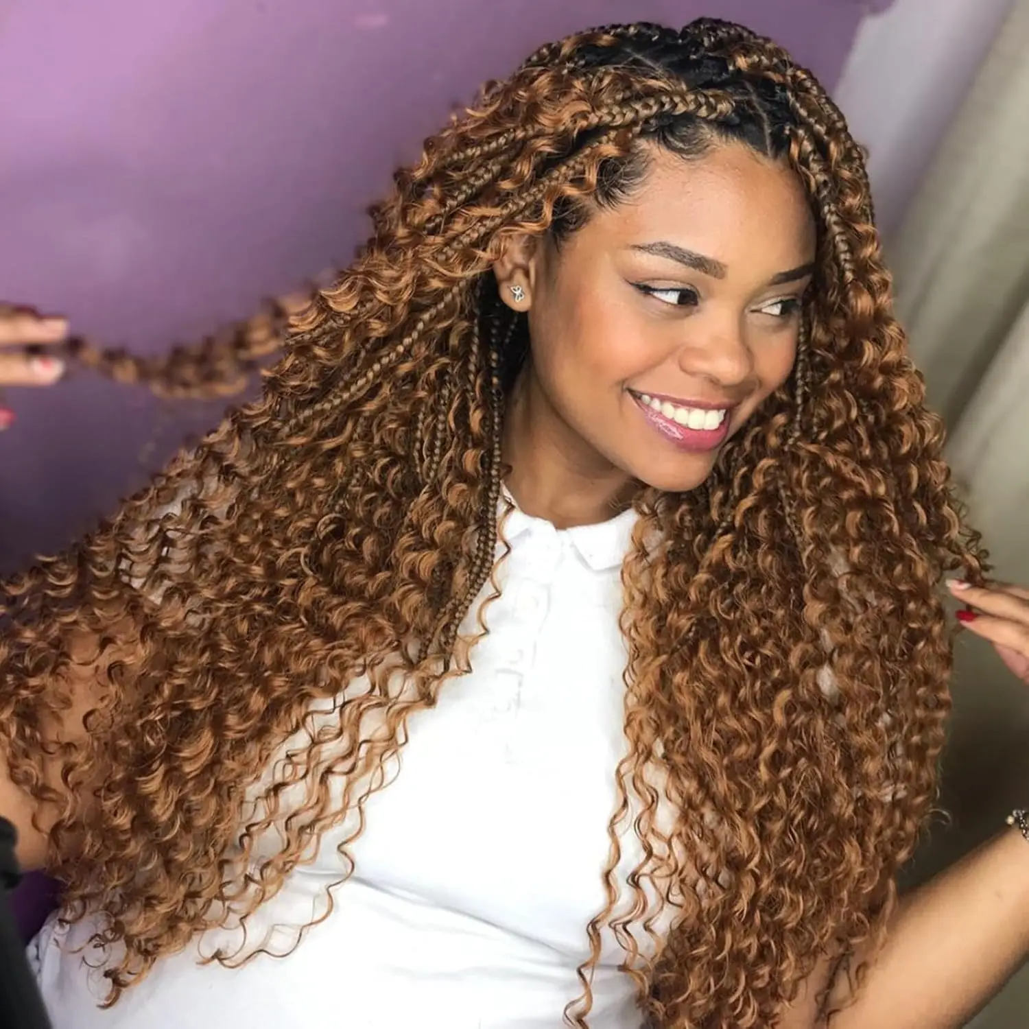 

Профессиональные салонные пряди для укладки, коричневые, кудрявые, термостойкие. 66x8 см, для наращивания, прочные, для профессионального использования