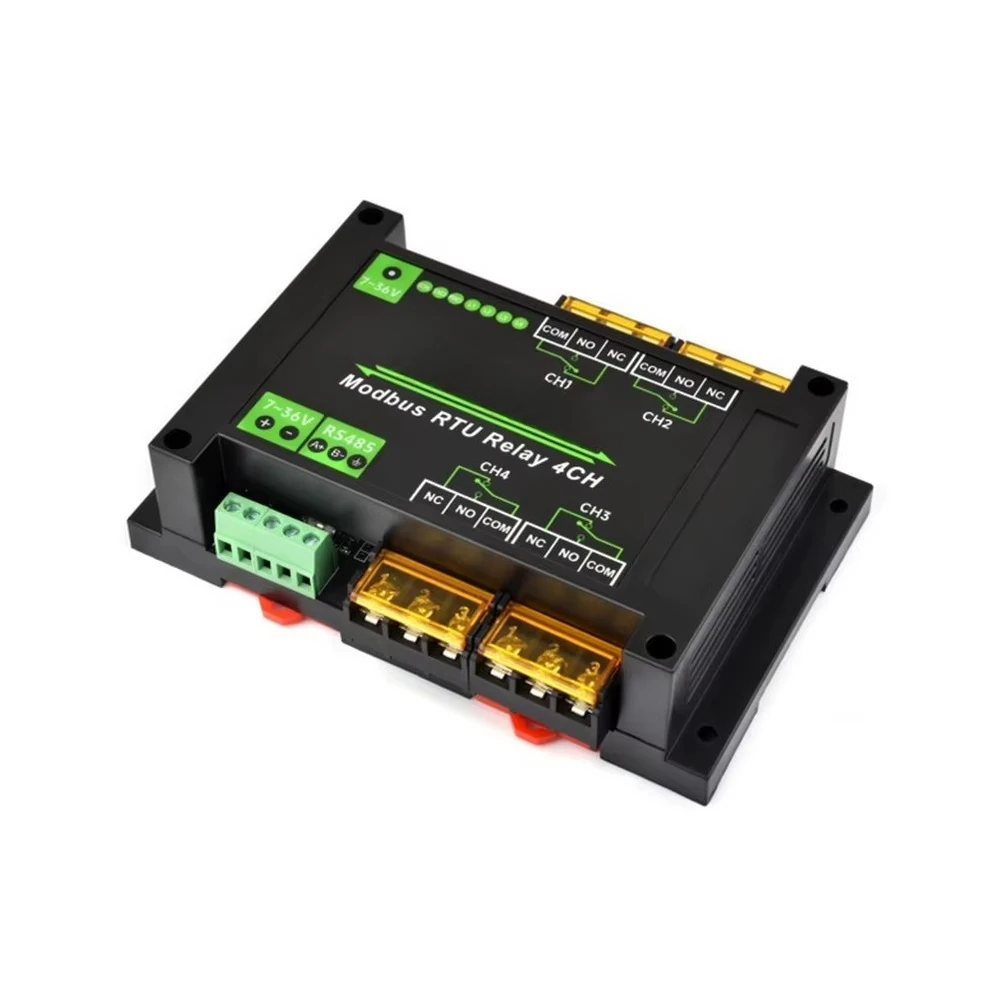Industrial Modbus RTU 4-ch Relay Module with RS485 Interface 30A High Current Onboard LED Indicators Multi Isolation Protection