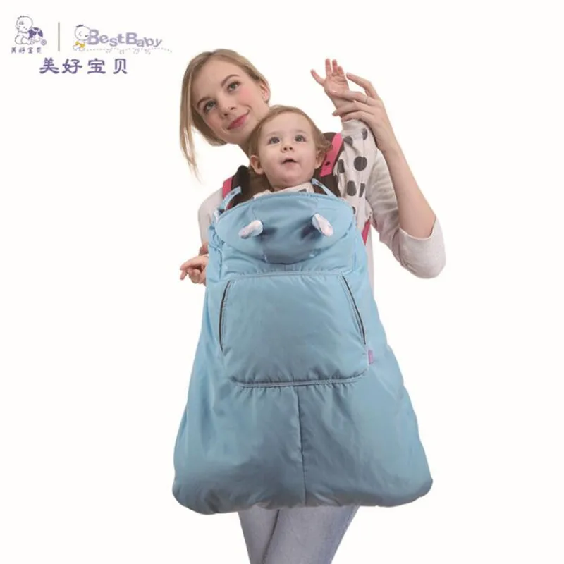Wasserdicht Baby Träger Mantel Samt Cape Mantel Winter Warm Abdeckung Wind Notwendige Durchführung Kinder Rucksack Sling Mantel