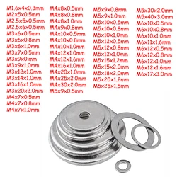 M1 M2 M3 M4 M5 M6 O-type Flat Washer OD 4-40mm 304 Stainless Steel Flat Washer Plain Gasket Round Sealing Gasket for Screw Bolts