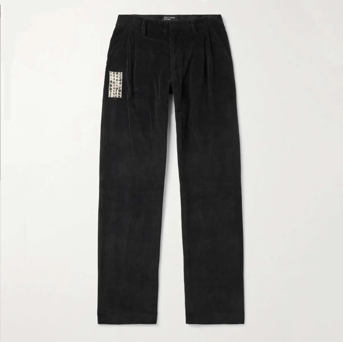 ER/D 24FW corduroy poetry sticker straight washed trousers
