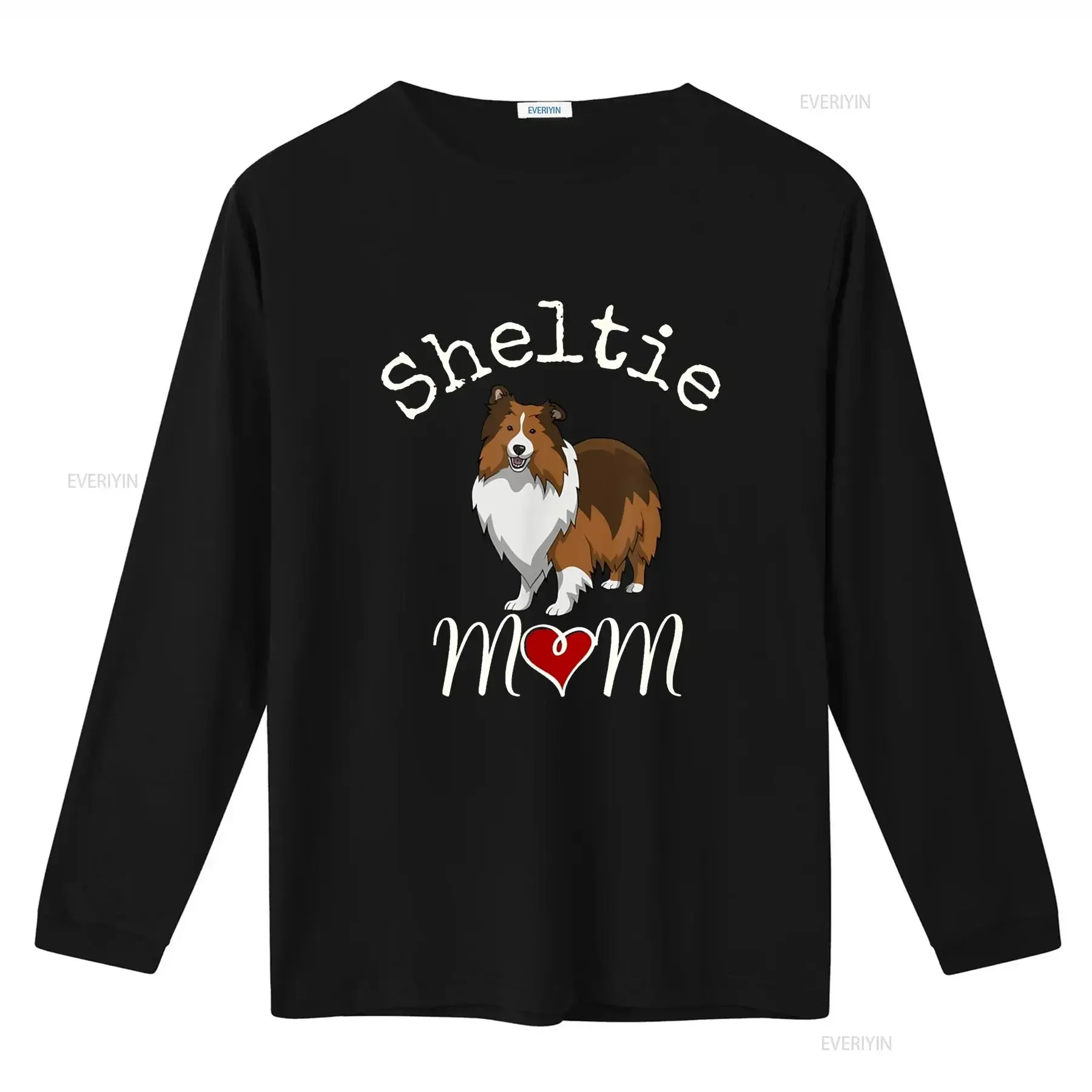 Sheltie Mom تي شيرت عتيق مغسول مريح ناعم للارتداء اليومي أوم قليلاً للجنسين تنفس موضة أنيقة