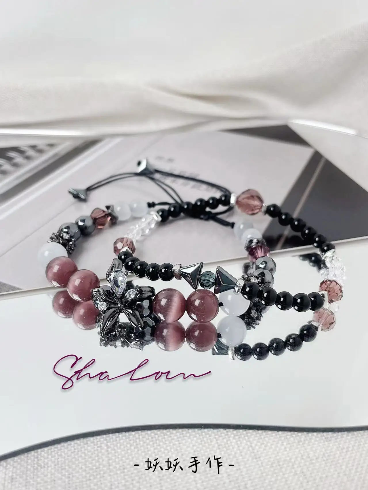 الطريق إلى أي مكان لعبة شالوم | سوار الانطباع حلقة مزدوجة تصميم الشعور سلسلة التراص سلسلة اليد تأثيري أنيمي هدية عيد الميلاد #3