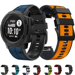 For Garmin Instinct 2 / Instinct Tactical Solar Dual Power Surf Strap Quick Release Watchband Fenix 7 6 5 Band Silicone Bracelet