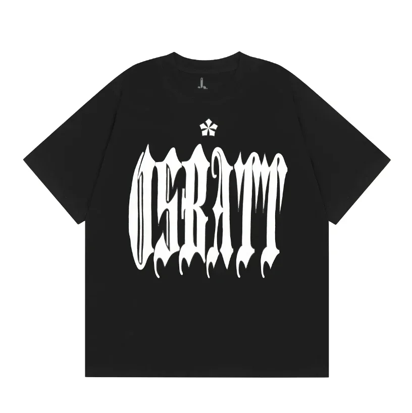 

The New OSBATT Summer 2024 Prin Short-sleeved Hip-hop Street Casual T-shirts With The Same UKDRIPDRILL From Europe And