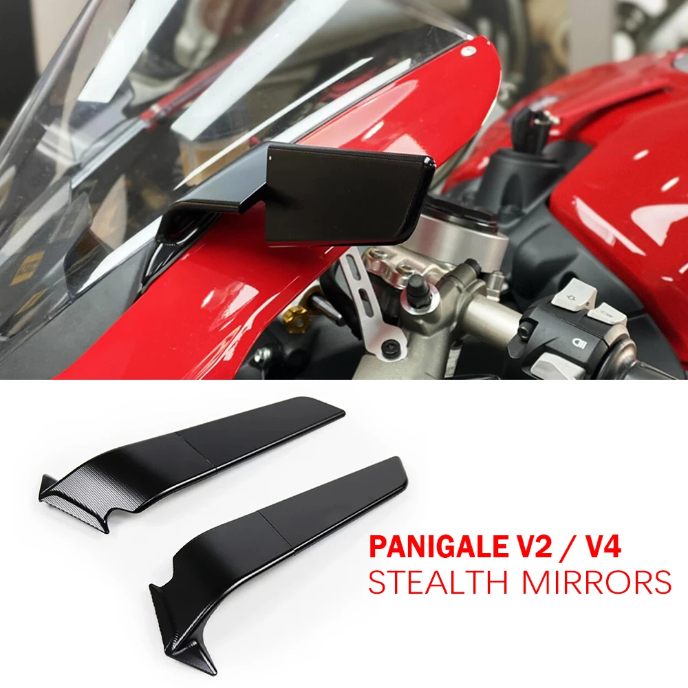 

For Ducati Panigale V2 955 V4 1100 2020-2023 Rearview Mirror Stealth Sport Winglet Mirror Kits Adjustable Stealth Mirrors