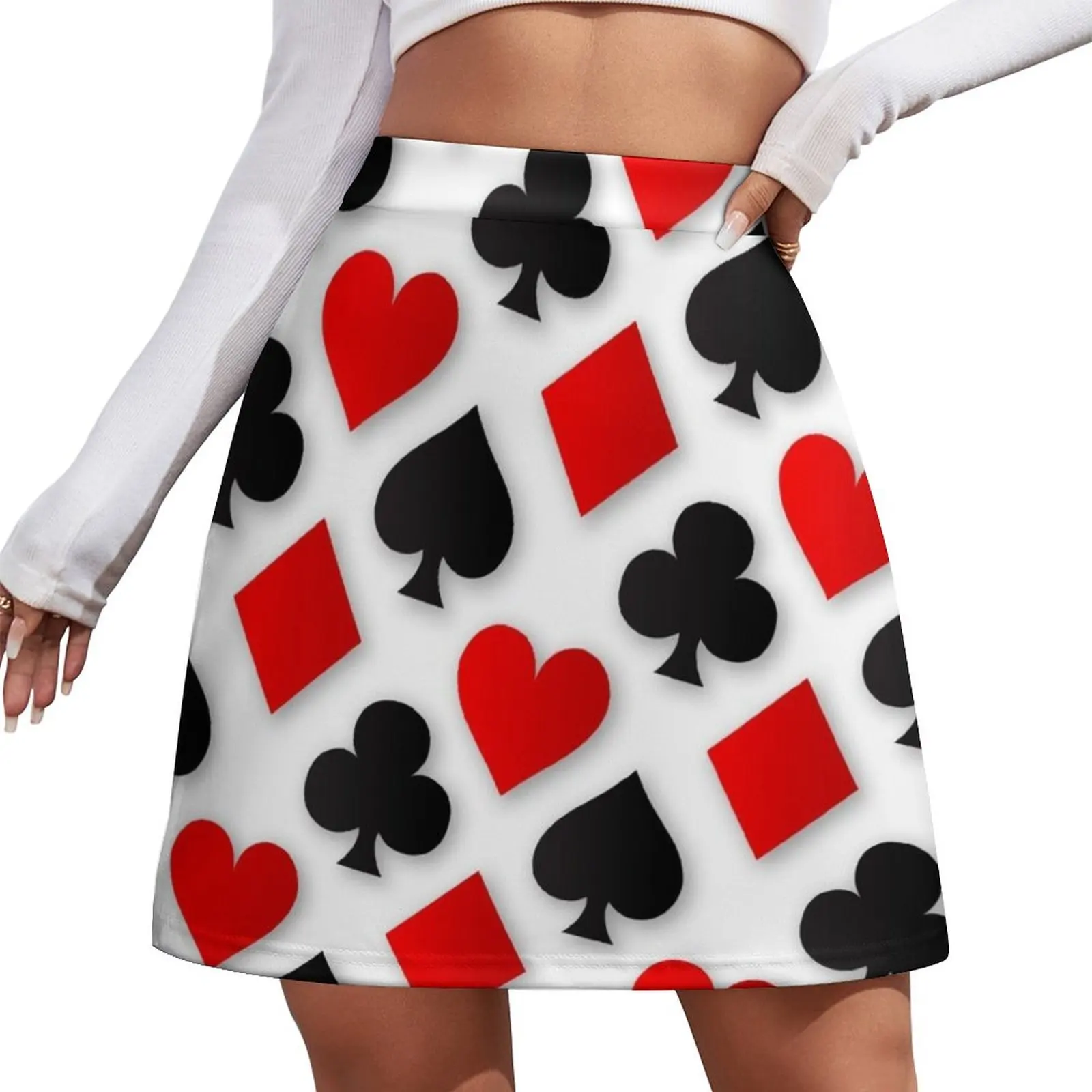 Playing Card Suits Collage Mini Skirt skirt for woman mini skirt for women new in external clothes Kawaii Mini