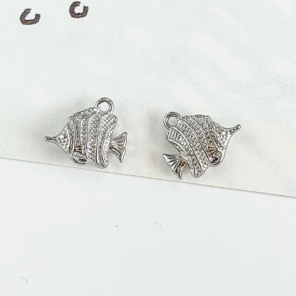 Hartelijk ontwerp 12*14MM 100 stuks handgemaakt/sieraden accessoires/roestvrij stalen hanger/oceaan serie/visvorm/bedels/DIY # 195305