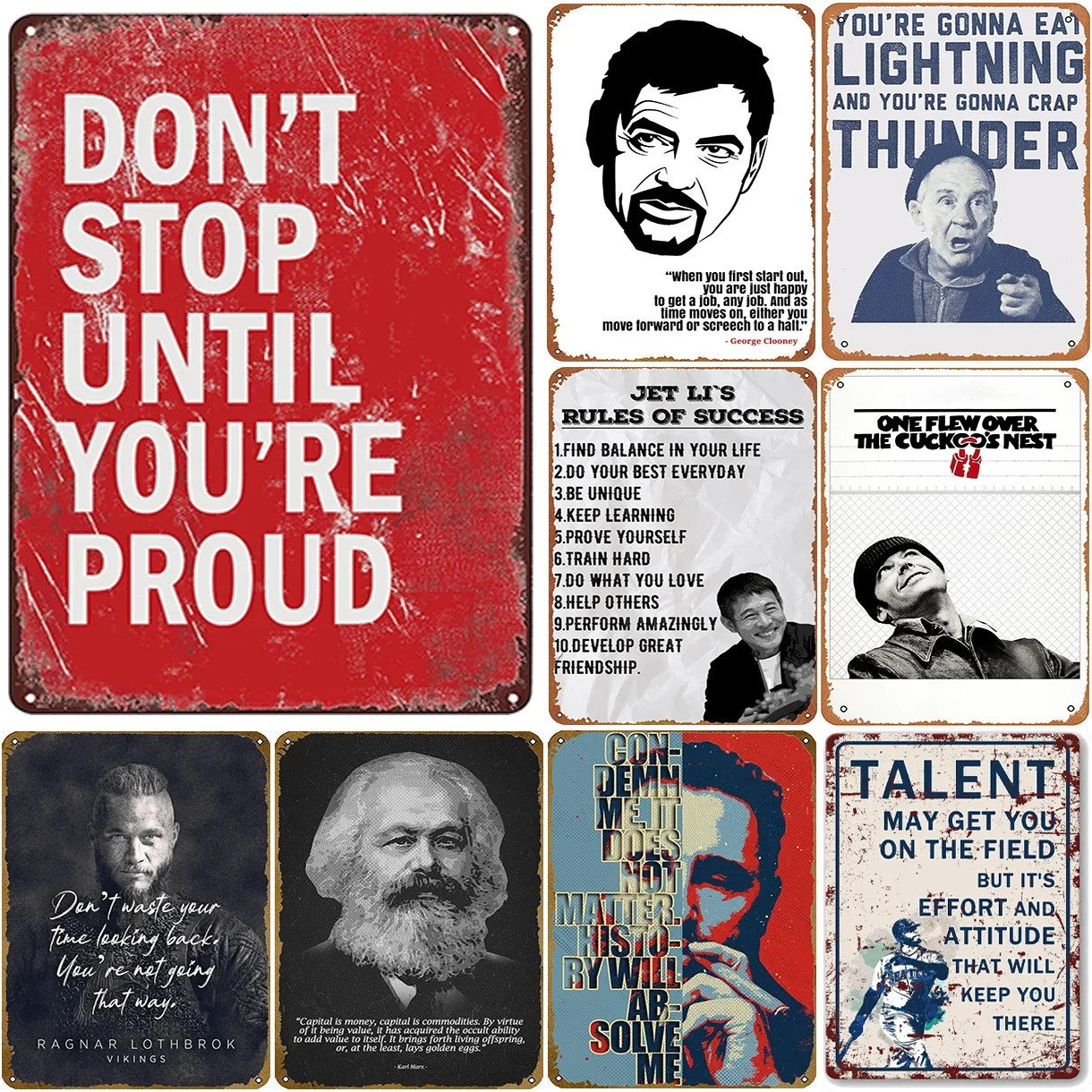 Metal Tin Signs Don't Dtop Untill Wall Decoration Plaque Vintage Art Poster Iron Painting for Man Cave Home Cafe Garden Club