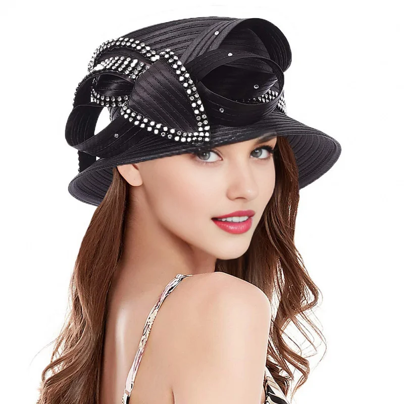 

Новая модная женская шляпа-фасцинатор в европейском и американском стиле, с сетчатым верхом и завитыми краями, из джута, для невест, большие шляпы