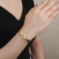 Bully Animal Style Leopard Head Braided Leather Rope Bracelet Fashion for Man Woman Stainless Steel Zirconia Jewelry Daily Wear - Image 6