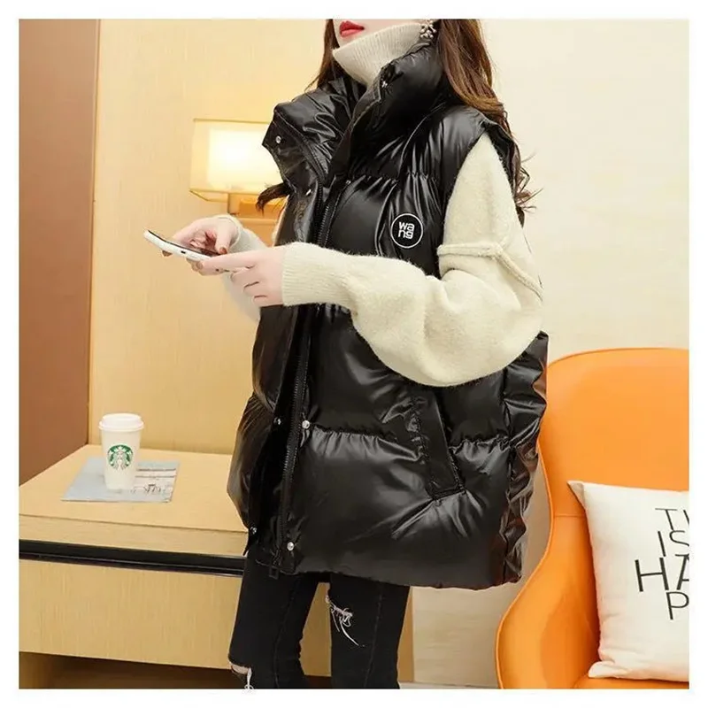 2025 nuova moda invernale giacca imbottita in cotone donna gilet giacche donna gilet allentato cappotto autunno inverno gilet outwear femminile