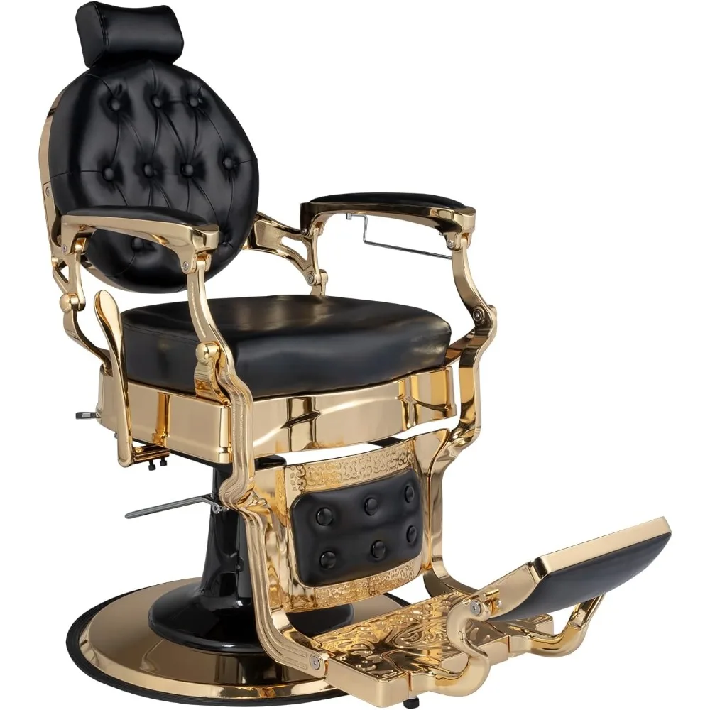 

Retro Barber Chair Heavy Duty Professional Salon Chair Reclining, Hydraulic All Purpose Hairdressing Chair for Hair Stylist, Bar