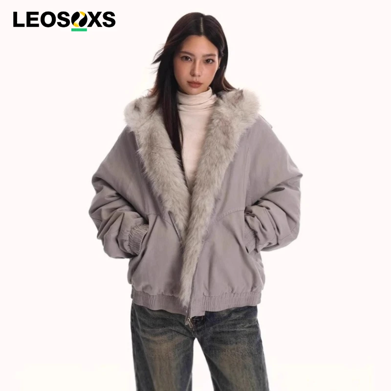 

Y2k Fleece Lined Jacket New American Style Winter Couple Jacket Retro Hip Hop Streetwear Men Women Thick Cotton Padded Jacket