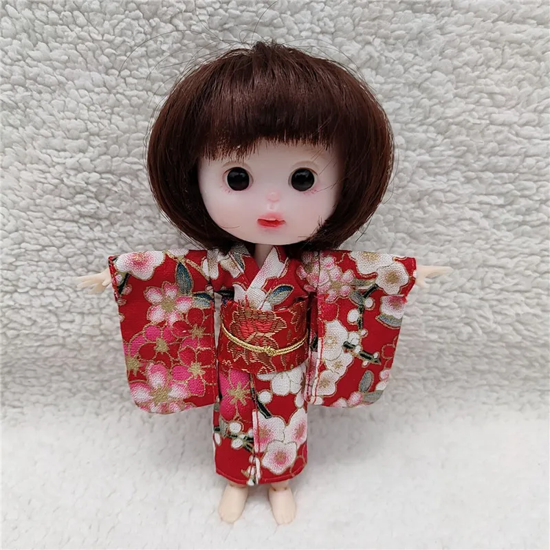 Ob11 Clothes BJD Doll Clothes Japanese Kimono Yukata for Obitsu 11,molly,1/12 BJD Doll Accessories Clothing Toys for Girls Boys