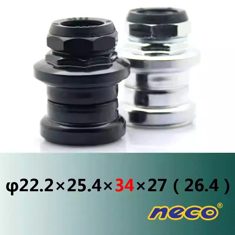 Auriculares de bicicleta Neco 22,2 34mm roscados 1 pulgada 25,4mm 27/26,4 carrera loca para horquilla de auriculares de bicicleta