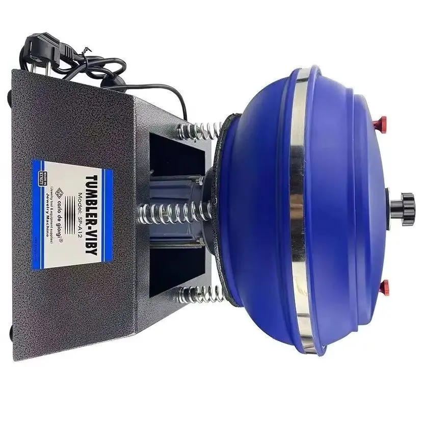 Jewelry Vibratory Polishing Machine Tumbler Kit for Metal Parts Surface Finishing Deburring Jewelry Making Craft Equipment