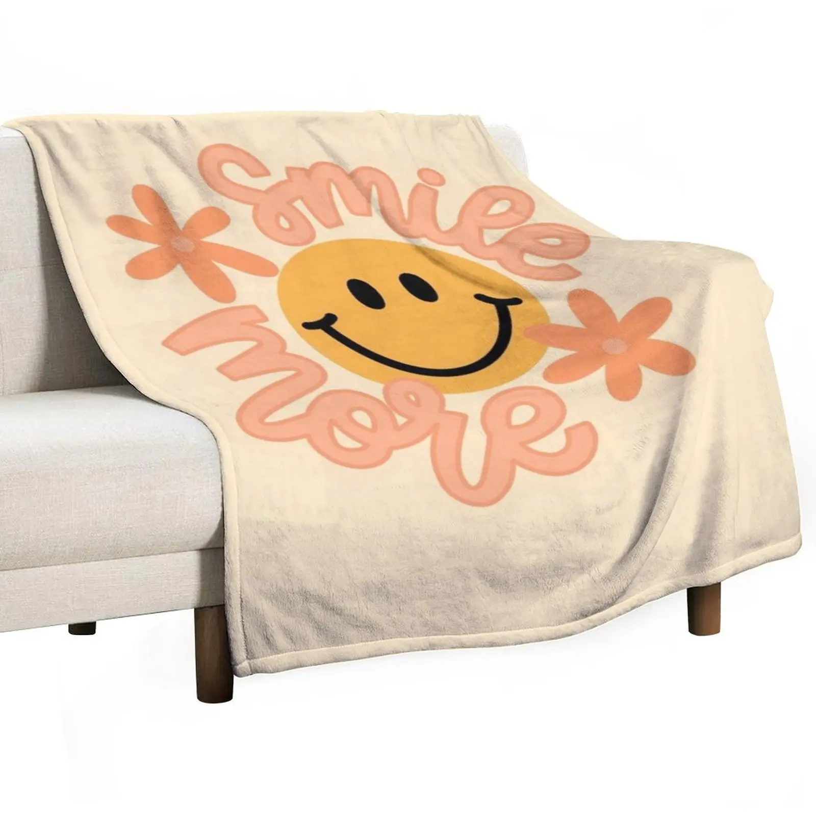 

Smile More Throw Blanket Sofa Quilt for sofa Blankets