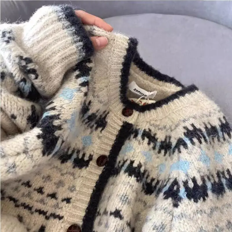 

Кардиган, популярная корейская женская одежда, трикотаж, женская одежда, женский свитер 2025 года, пуловер, зимняя одежда, женские топы, уютные