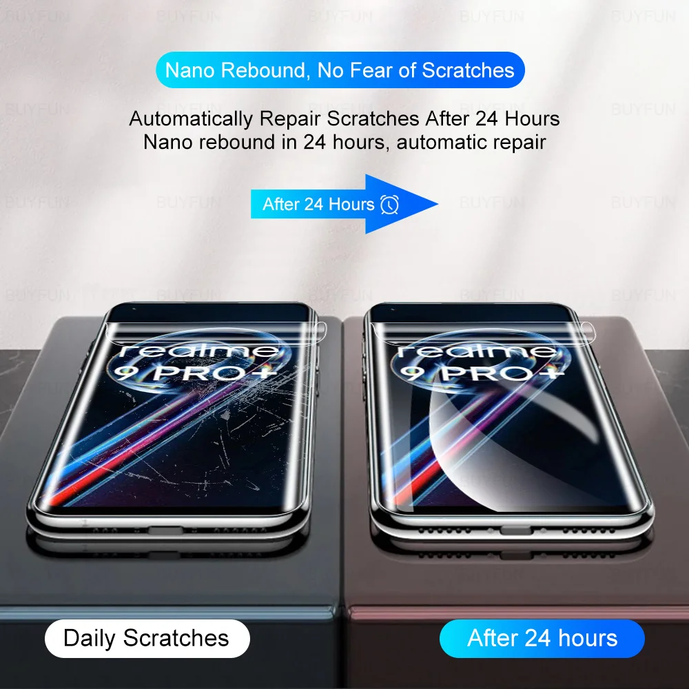 Película de hidrogel 4 em 1 para realme 9 pro + protetor de tela para realme 9i 8i realmy 8 pro 8 5g película protetora de lente de câmera não é vidro