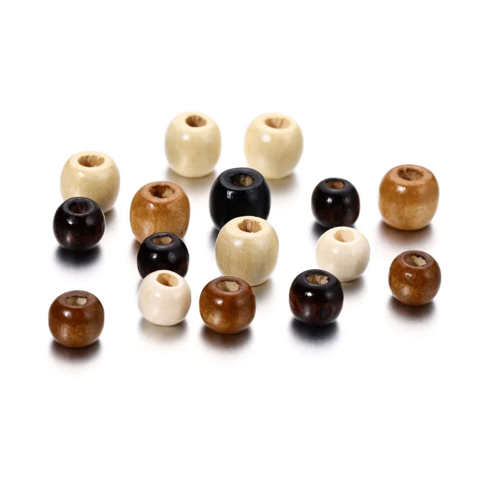 50/100Pcs/Lot 10/12mm Natural Wooden Amber Beads Round Loose Spacer Beads for DIY Bracelet Crafts Jewelry Making Supplies