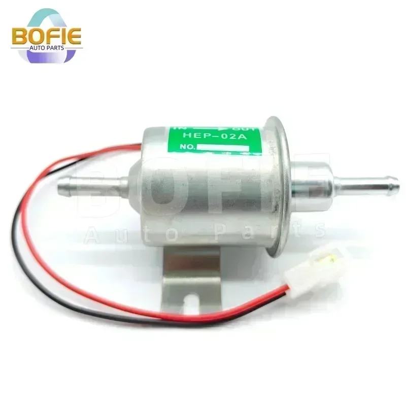 Black / Silver 12V HEP-02A Universal 2.5-4 PSI Gas Diesel Inline Low Pressure car Electric Fuel Pump HEP02A in stock for car