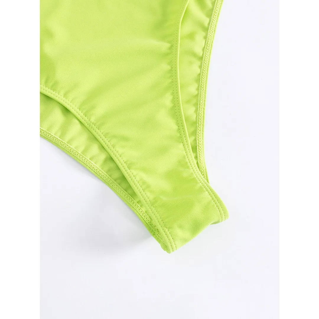 2026 Neuer Rückenfreier Scrunch Butt High Leg Cut Damen-Badeanzug Einteiliger Badeanzug mit Tanga-Polsterung Badeanzug Schwimmanzug V8490 – Detail 13