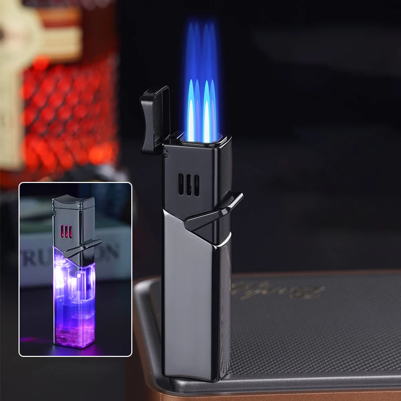 Creative Four Fire Direct Blue Flame Gas Super Firepower Portable Cigar Special Small Spray