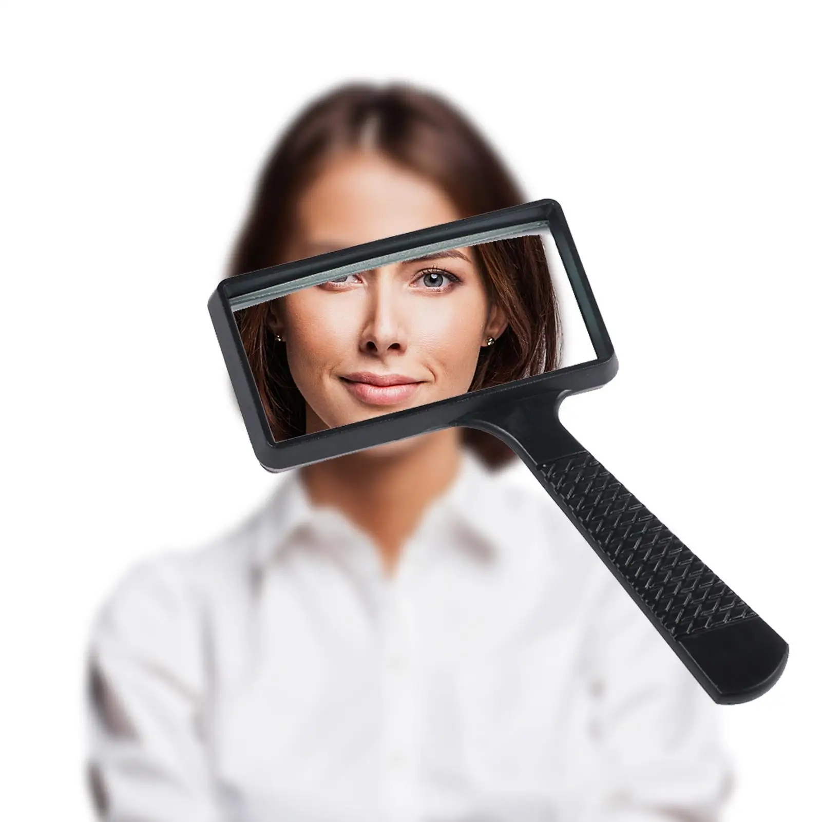 Portable Handheld 3X High Definition Rectangle Reading Magnifier Glass Lens Loupe For Old People Reading, Observation, Hobbies