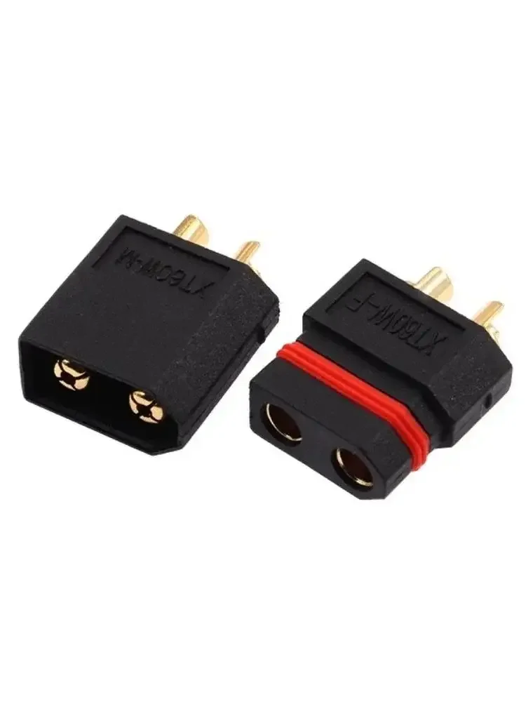 xt60 connector  XT60EW-M/F male/female waterproof black gold-plated screw hole can fix 3.5mm gold-plated