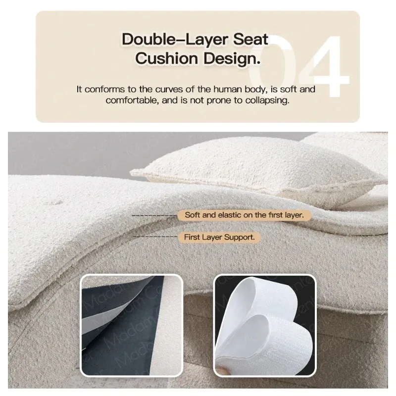 

Modern Design Eyelash Lounger with Synthetic Leather Lash Bed And Aesthetic Stretchers Cloth for Salon