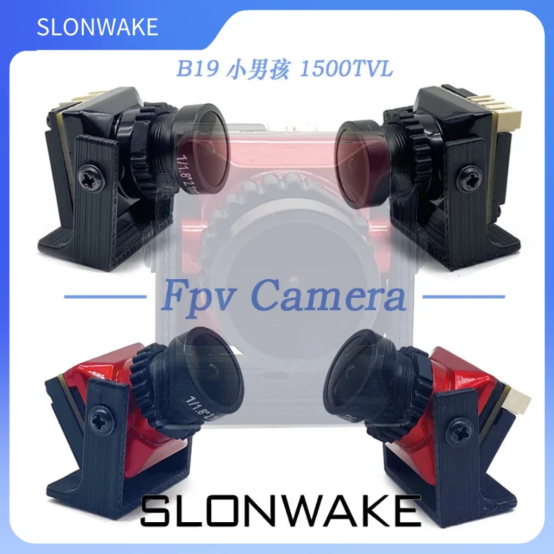 SLONWAKE 5W 5.8G 48CH FPV VTX 송신기 모듈 듀얼 냉각 팬 내장 마이크, 1500TVL 카메라 및 5인치 HD 디스플레이