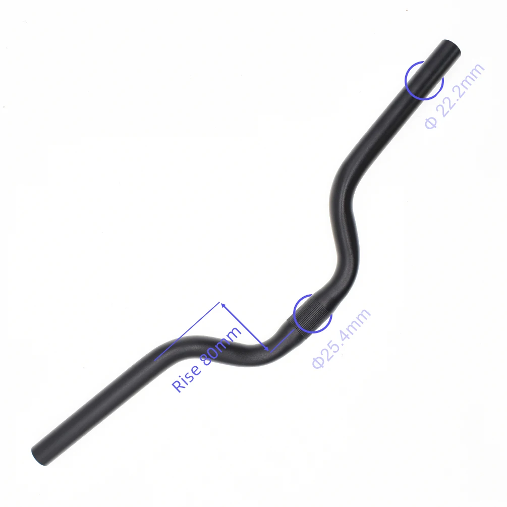 TWTOPSE Aluminum Alloy AL7050 Bike Bicycle M Handlebar For Brompton Folding Bike Cycling Handle Bar Width 520mm Rise H30mm 80mm