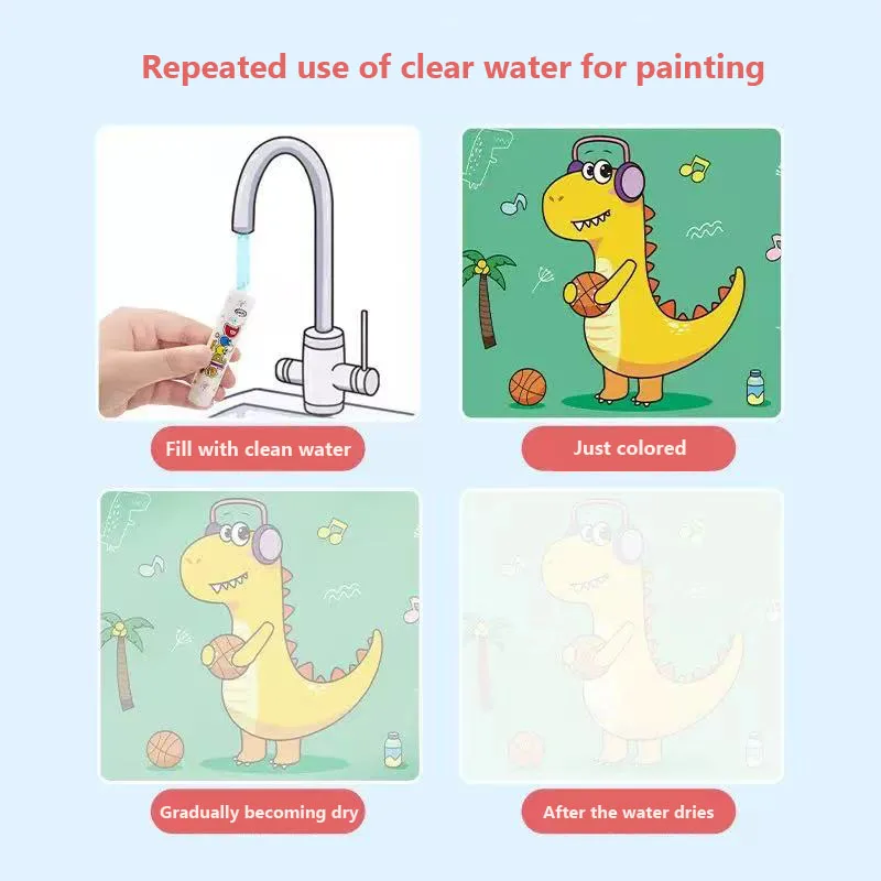 Magic Water Drawing Book Children Painting Toys Reusable Coloring Books Sensory Early Education Toys for Kids Notebooks Writing