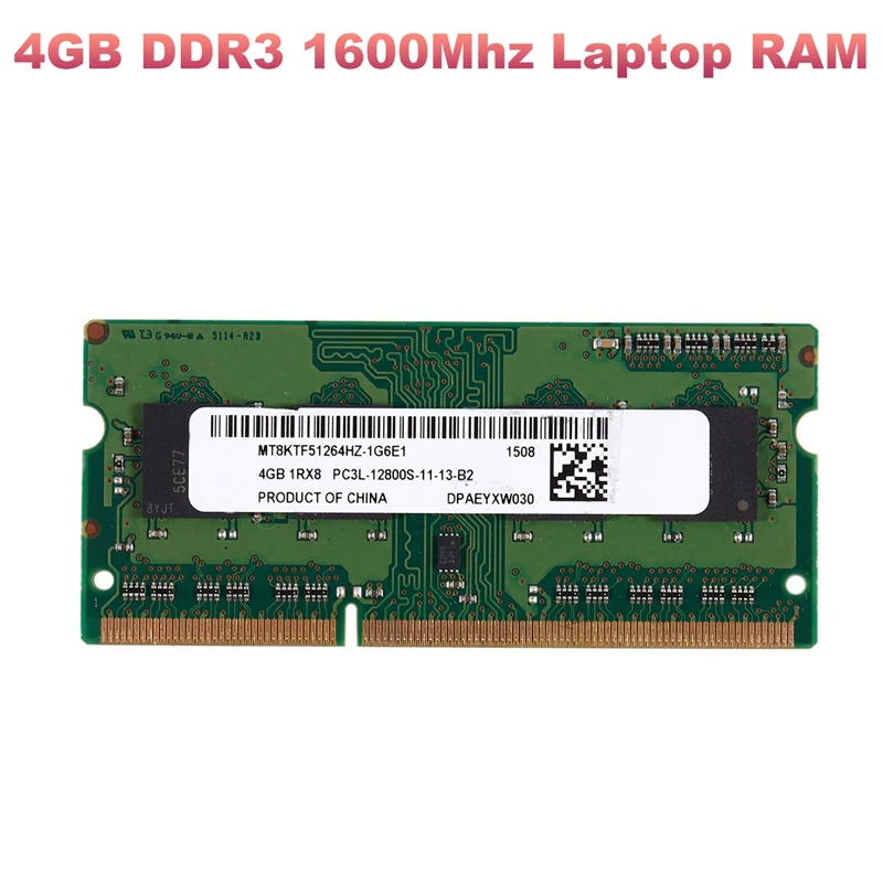 

4GB DDR3 1600Mhz Laptop RAM SO-DIMM PC3 12800 DDR3L 1.35V Memory Sdram for Laptop Notebook