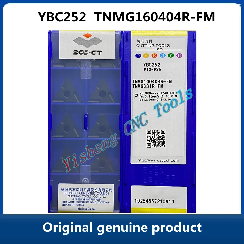 Free Shipping Original ZCC CT YBC252 TNMG160404R-FM YBG205 Carbide Inserts CNC Turning Tool Lathe Cutter Tools