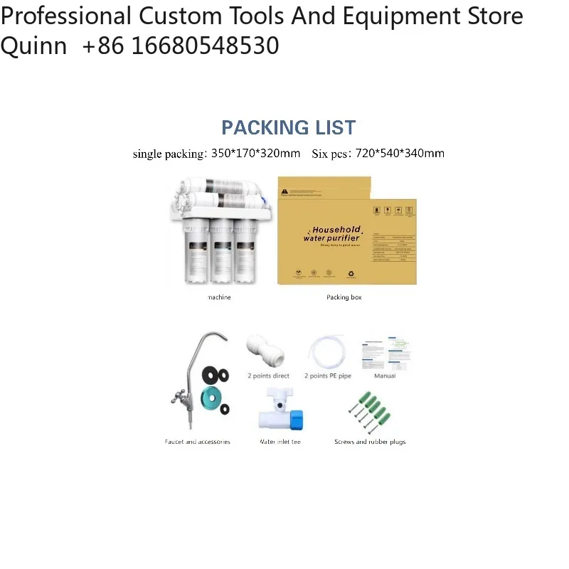 FRYenvQee Household Ultrafiltration Water Purifier Kitchen Tap Assembly Filter Five/six-stage Pre-water Purifier