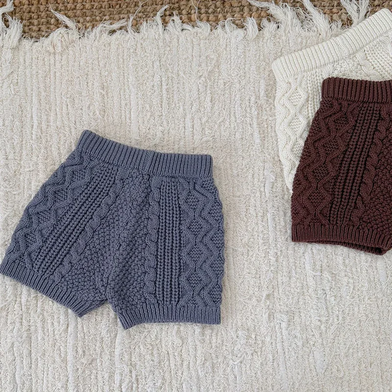 ربيع جديد 2026 سراويل حياكة للأطفال البنات والأولاد سراويل محبوكة على الطراز الكوري للأطفال بلون سادة ملابس أطفال من عمر 0 إلى 3 سنوات