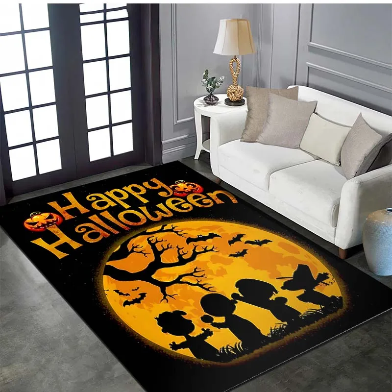 Snoopy Halloween Print tappeto tappeto per la casa soggiorno camera da letto divano zerbino Decor camera dei bambini tappetino antiscivolo regali di