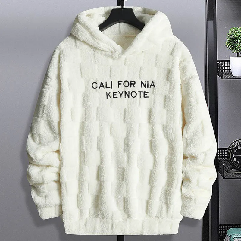 Moletom solto com capuz masculino inverno outono jaqueta de lã ártica outwear casual streetwear casaco roupas masculinas tamanho europeu s ~ xxl