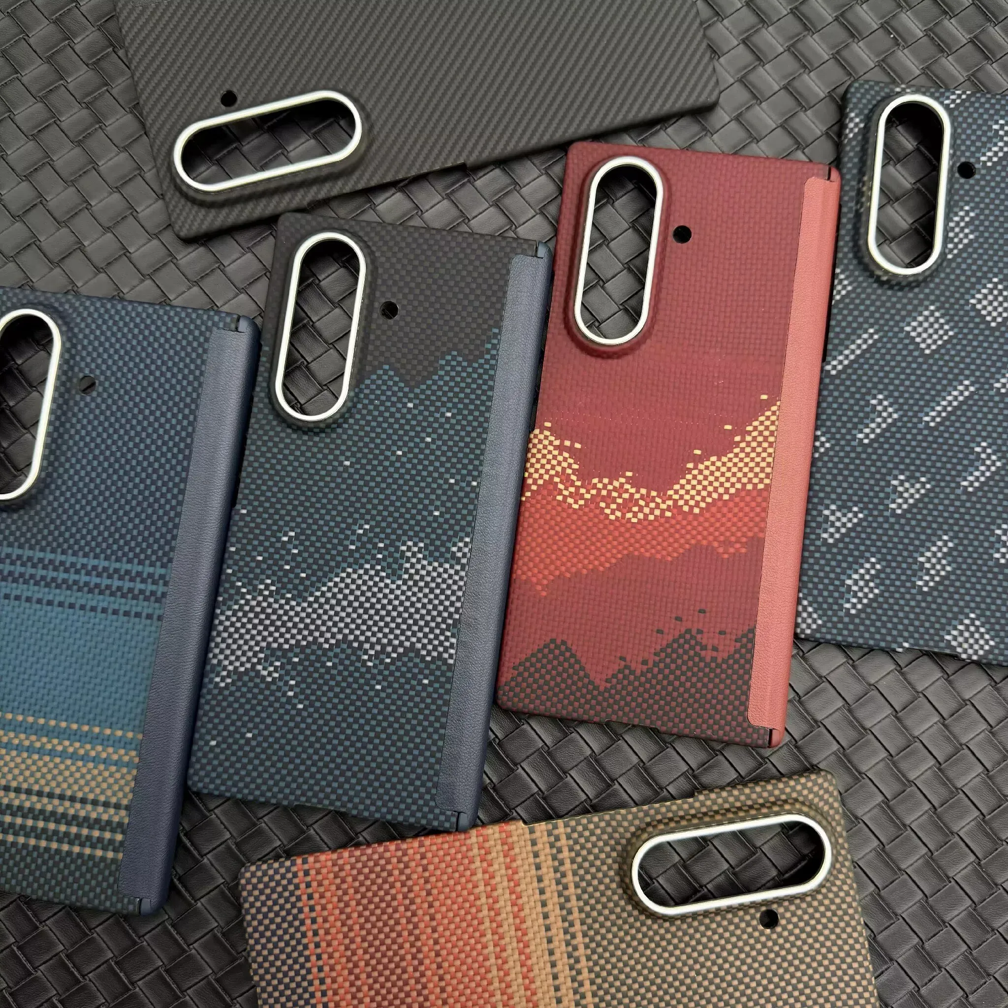 

Magnetic Aramid Carbon Fiber Hinge Phone Case For Samsung Galaxy Z Fold SE Special Edition W25 5G Global W 25 Magsafe Macsafe