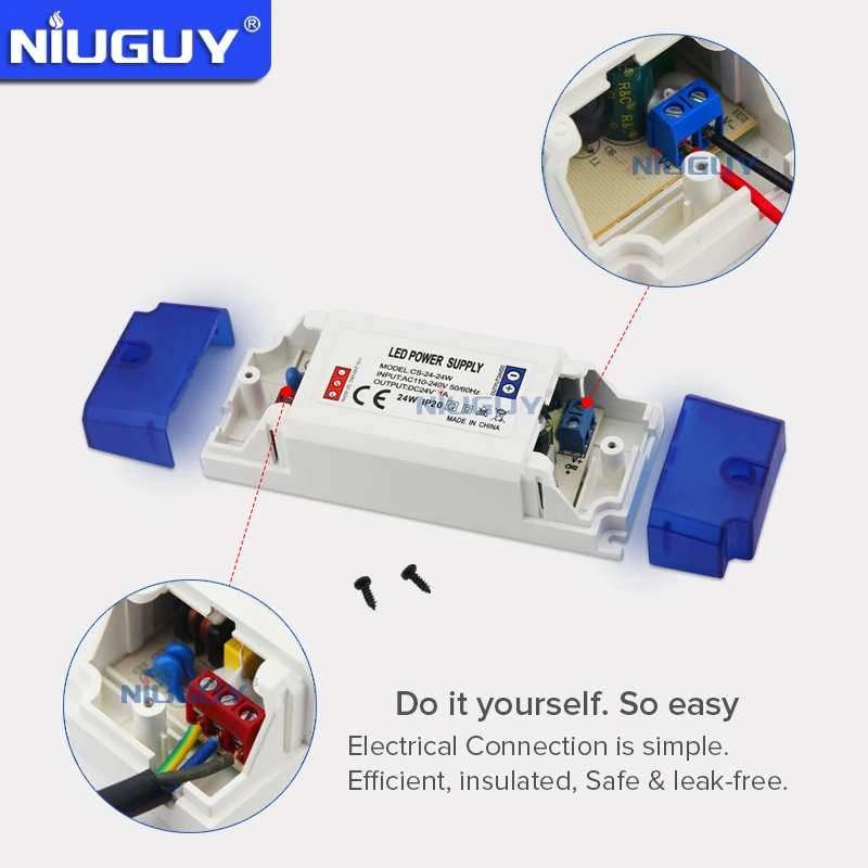 تيار مستمر 12 فولت 24 فولت LED الجهد المنخفض توريد صغير الجهد المستمر الناتج 24 واط محول التيار المتناوب 100-240 فولت LED الإضاءة