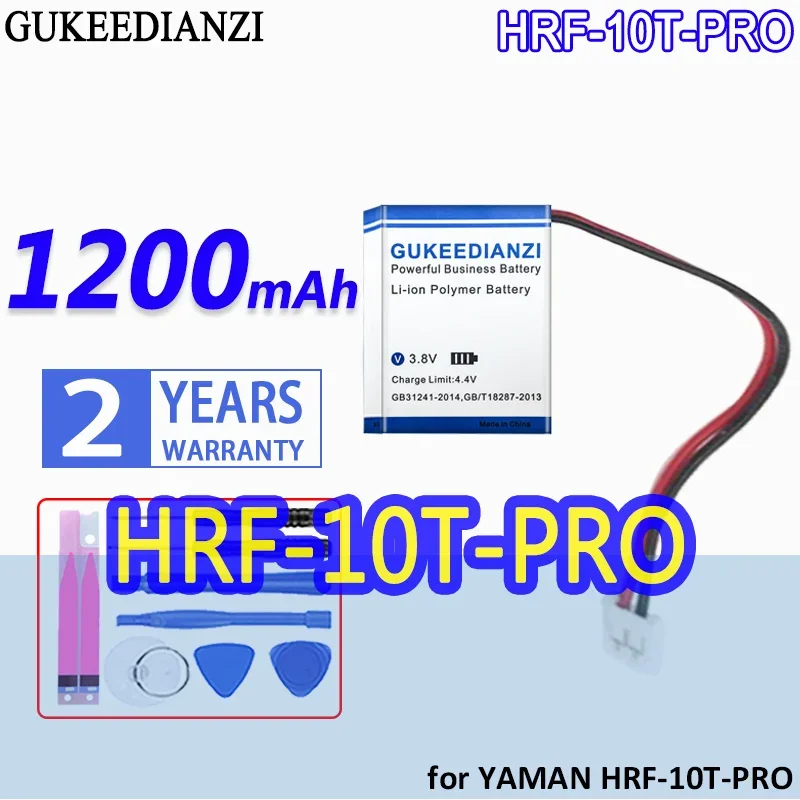 High Capacity GUKEEDIANZI Battery 1200mAh for YAMAN HRF-10T-PRO cosmetic instrument