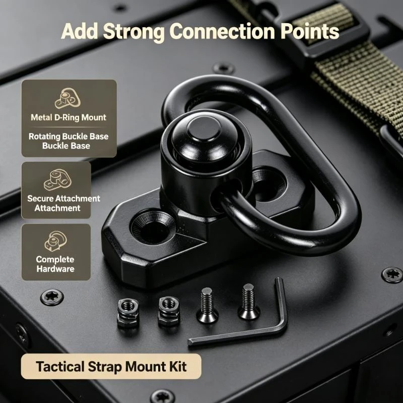 Quick Disconnect Button Equipped Strap Swivel Supports 360° Rotation To Match M-Lok Diy Hobby Model Modification
